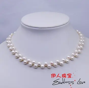 

7-8mm Fashion Freshwater Pearl Necklace Hot Christmas Promotion!!!Excellent Gift/Present for Lady +Free Shipping