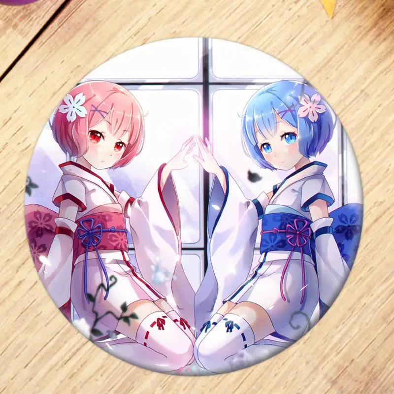 1 шт. Re Zero kara Hajimeru Isekai Seikatsu значок Rem Ram брошь булавки Emilia коллекционные сумки