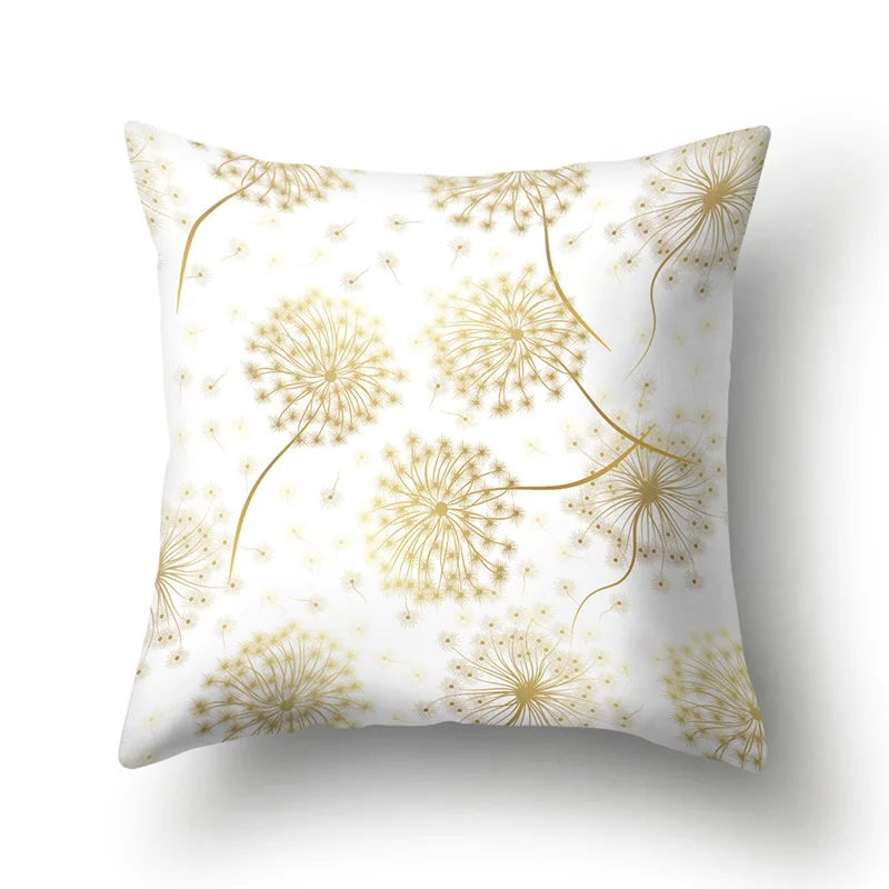 New Pillow Cases Leaf pattern Printed Pillow Case Cover Square 45cm*45cm Polyester Pillowcase Home Decorative zara*women 1pcs