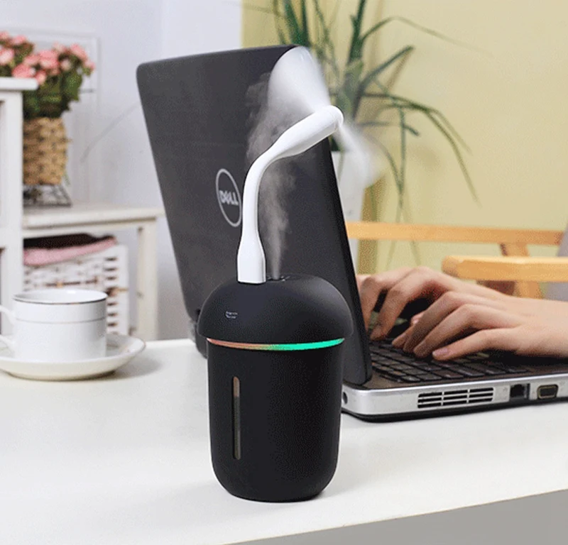 

-New fashion triple mushroom lamp multi-function humidifier office air mini USB humidifier