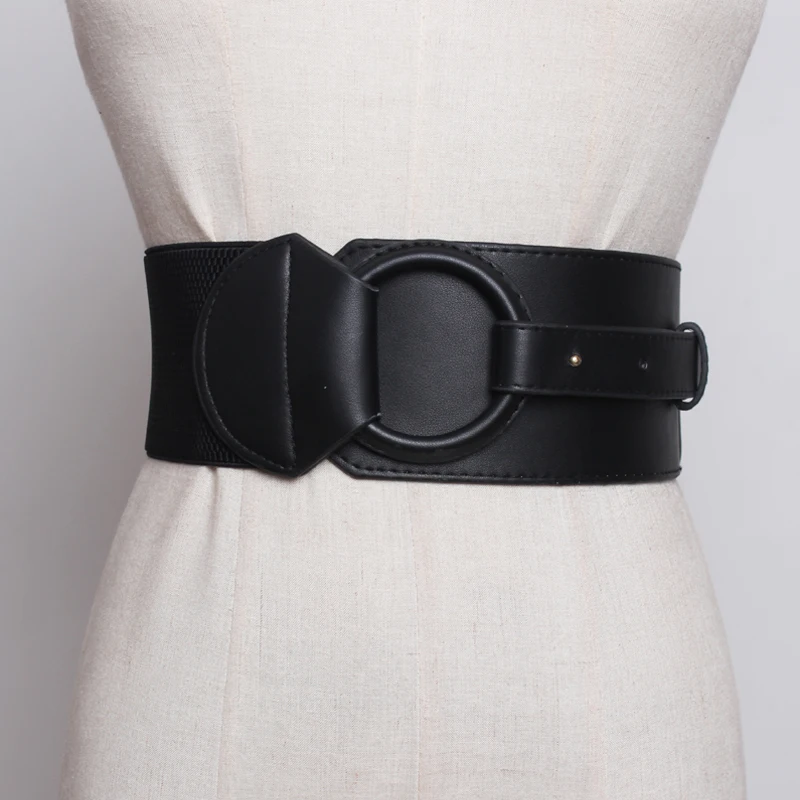 

brand design Waistband Women's Elastic Wide Belt Stretchy Corset Female Black Cincher Waistbands wide Belts for Lady Dress