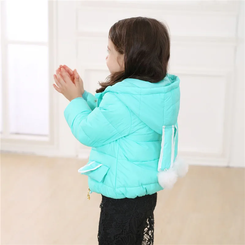 Г. Парка с капюшоном для девочек детские куртки для холодной зимы, пальто для детей теплая короткая верхняя одежда из толстого хлопка для детей ростом от 100 до 130 см