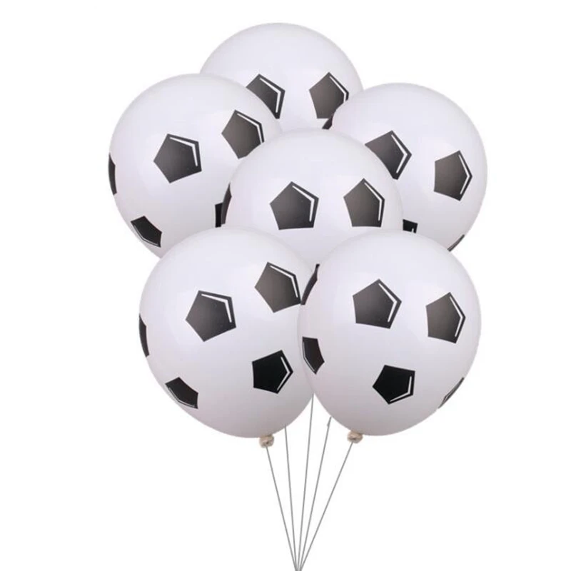 

10pcs/lot 12inch Thicken Soccer Balls 12" Football Latex Balloons Birthday Party Decoration Children's Toys Football Theme