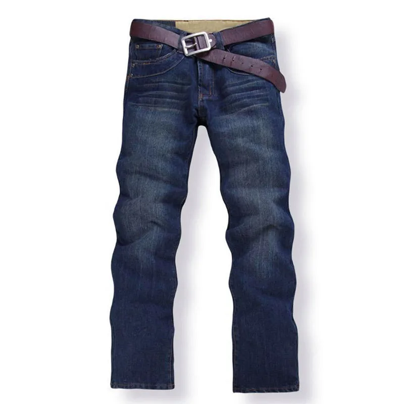 2018 Spring and Autumn new Large size jeans Male Loose Straight waist trousers Large Pocket Casual pants Size 28-42 44 46 48