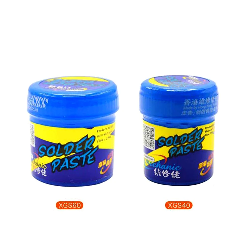 

MECHANIC XGS60/40 NEW Lead-Free Low Temperature Welding Paste BGA Soldering SMT Welding Paste Flux For Iphone A8 A9 A10 A11