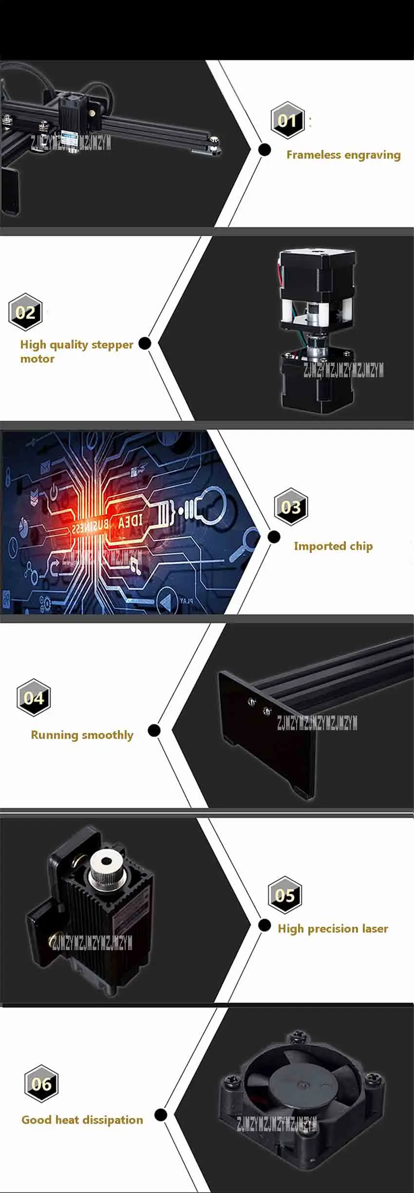 DK2.0 Высокая точность рабочего стола лазерная гравировка машины DIY Рисунок Логотип Маркировочная Машина 12 В 2500 МВт/4000 МВт/ 5000 МВт (17*21 см)