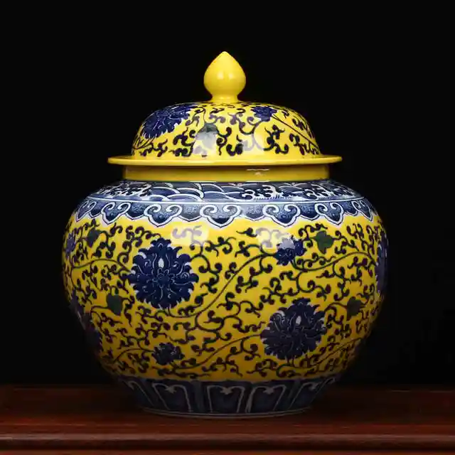 Peach Painting Chinese Reproduction Ceramic Ginger Jar Vase Antique Peach Painting Chinese Reproduction Ceramic Ginger Jar Vase Antique Porcelain Temple Jars Home Decoration