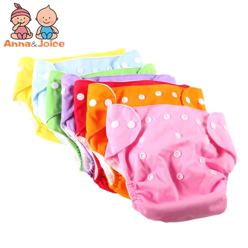 

Hot Sale 5 Pcs/Lot Adjustable Breathable Baby Cloth Diaper Reusable Baby Nappies Diapers Washable 7 Colors Cotton ctrx0009