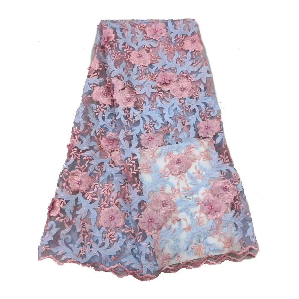 

Nigerian Lace Fabric 2018 High Quality Lace Blace French Tulle Lace Fabric With Stones Party African Lace Material