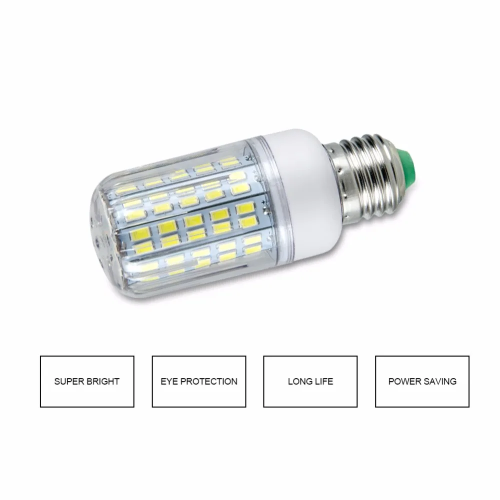 Светодиодная лампочка Foxanon E27 10 шт. 220 В переменного тока 5730SMD 24 30 42 64 80 89 108 136