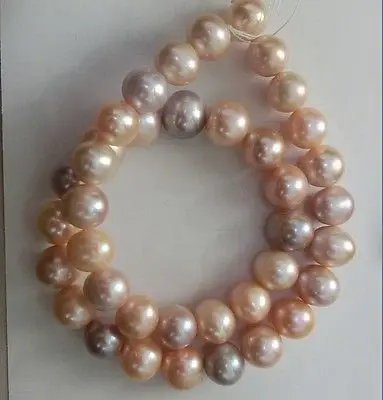 

ddh001520 AAA 12-13mm natural Australian south sea pink purple pearl necklace 18inch