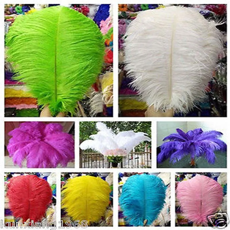 

New! 10pcs High Quality Natural Ostrich Feathers 20-22inch 50-55cm Color choice