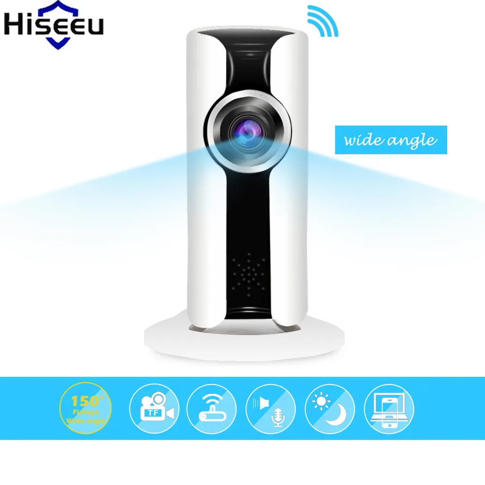 

Hiseeu Ip Camera Hd 720p Security Camera WiFi Wireless fisheye Mini Endoscope P2P Night Vision Camaras De Seguridad Dropshipping