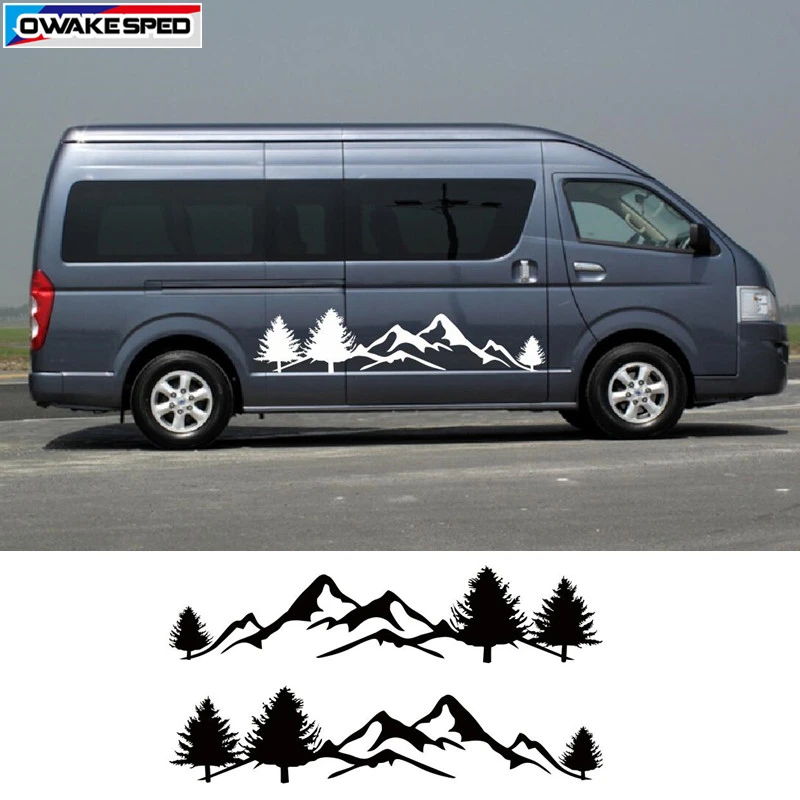 

Mountain Tree Graphics RV Car Sticker Motorhome Minivan Styling Stickers Auto Body Customized Decal Door Side Accessories