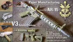 1:1 Высокая моделирования M16 Штурмовая винтовка может держать 3D Бумажная модель Сделай Сам ручной работы Бумага модель