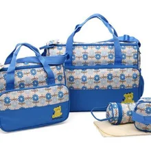 5 шт./компл. Высококачественная модная сумка для мамы, дизайнерский женский многофункциональный рюкзак из узорчатой ткани, сумка для подгузников для мамы и ребенка, сумки для хранения мамы