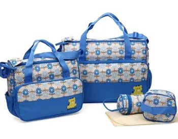 

5pcs/set High quality fashion Mother Bag Designer Women diaper bag Multifunctional nappy bag for mommy baby storage mama bags