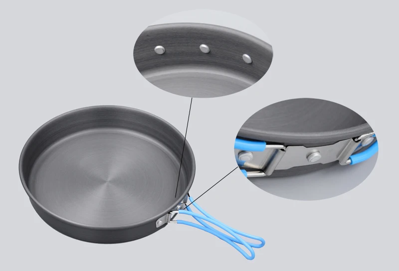 APG juego de cubiertos ultraligeros cocina de picnic y vajilla portátil sartén de camping
