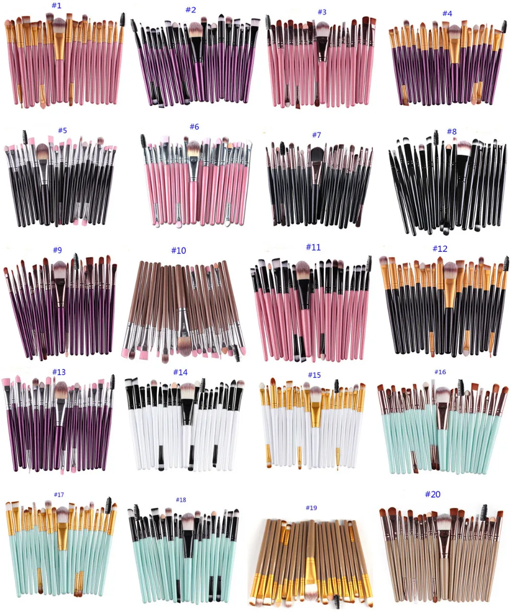 

22 colors new design Pro Cosmetic Make up brushes 20pcs/set Professional Soft Facial Powder Foundation Makeup Brush Set & kits