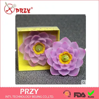

Free shipping Lotus candle mold flower molds chocolate silicon soap mold fondant cake decoration mold