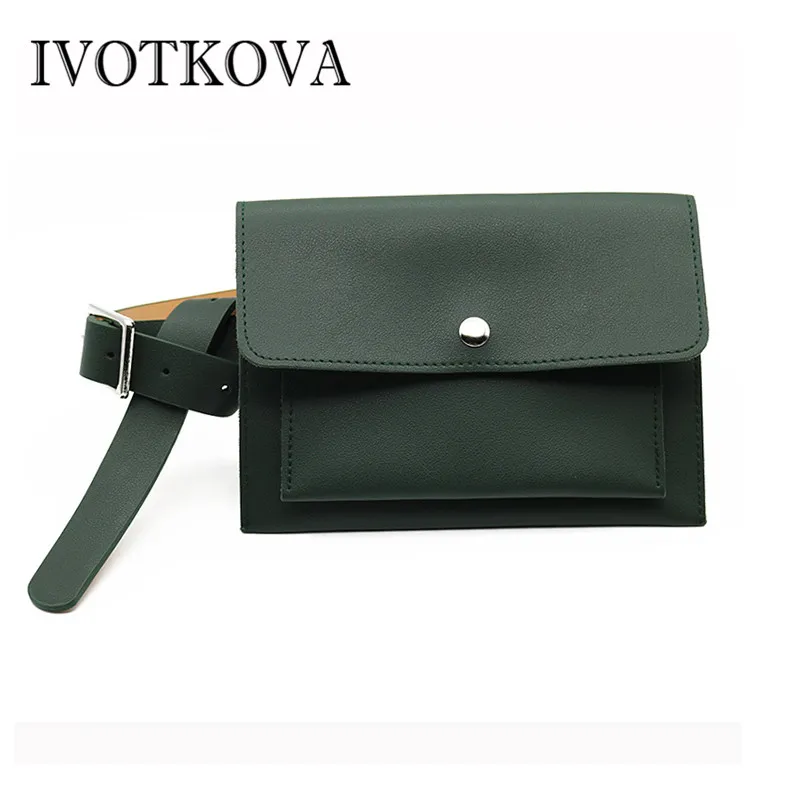 IVOTKOVA 2018 модные женские туфли ремень сумки на пояс новый кожаный женский чехол Фанни бренд леди плечо груди
