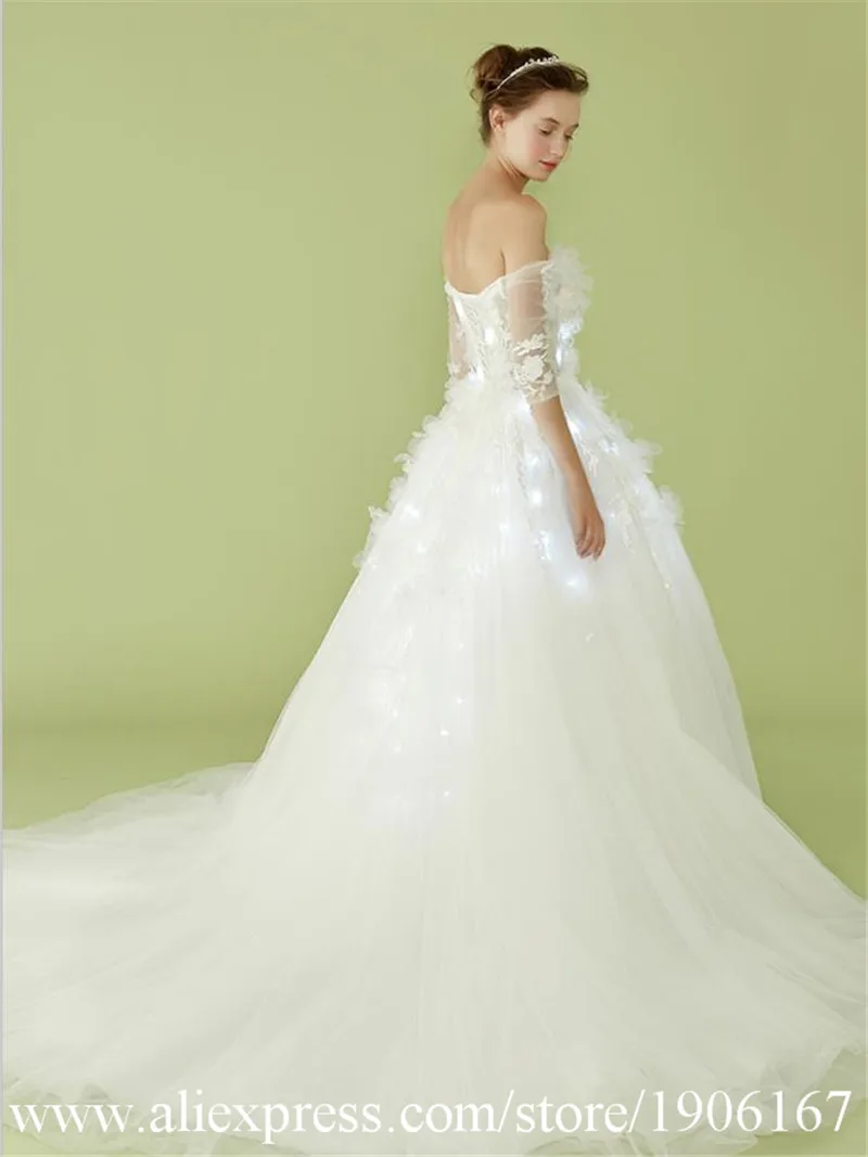 Led luminous party Evening Dress wedding dress09