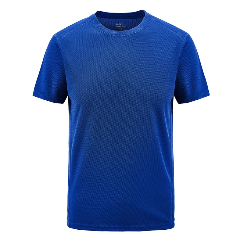 Большой размер 6XL 7XL 8XL Футболка мужская футболка Мужская Уличная быстросохнущая спортивная одежда футболки для фитнеса для тренажерного зала бегунов Мужская футболка для бега - Цвет: blue