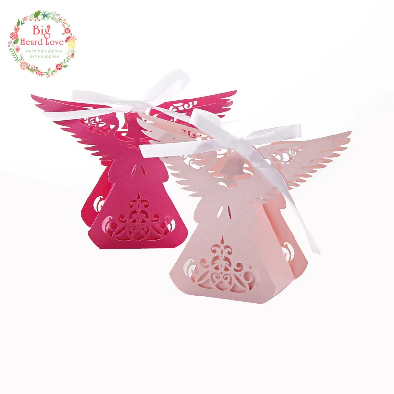 Большой Heard Love 50 шт./лот лазерная резка коробка ангела для свадьбы Детские