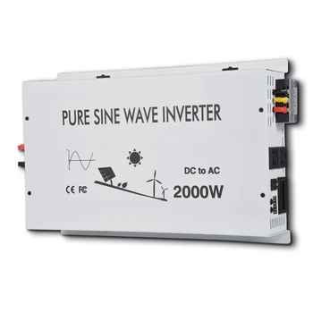 

2000w Pure Sine Wave Power Inverter Controller Solar Led Display Off-grid Battery Charger Car Dc 12v 24v 48v To Ac 120v 220v