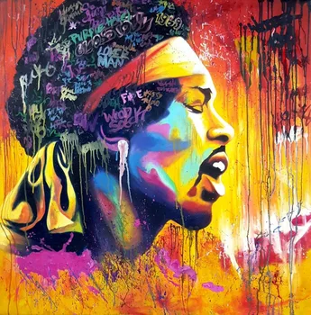 

Psychedelic Hand-Painted Oil Painting on Canvas 24*24 inch