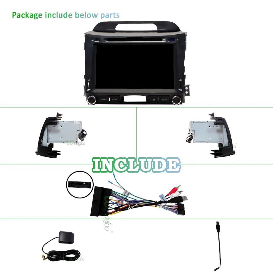 Cheap DSP IPS AV Output 4G 64G Android 9.0 CAR DVD PLAYER For KIA sportage 2011-2015 GPS navigation stereo screen radio receiver audio 2