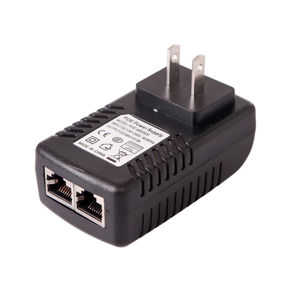Новый 48V 0.5A настенный штекер POE инжектор Ethernet адаптер IP телефон/блок питания для