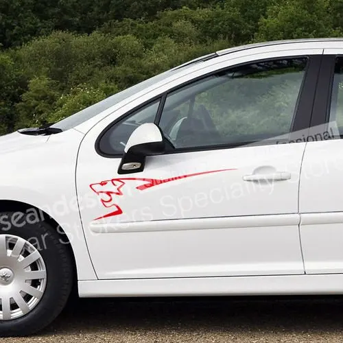 Автомобильная наклейка из ПВХ для Peugeot Sport Lion 206 207 307 308 407 408 | Автомобили и