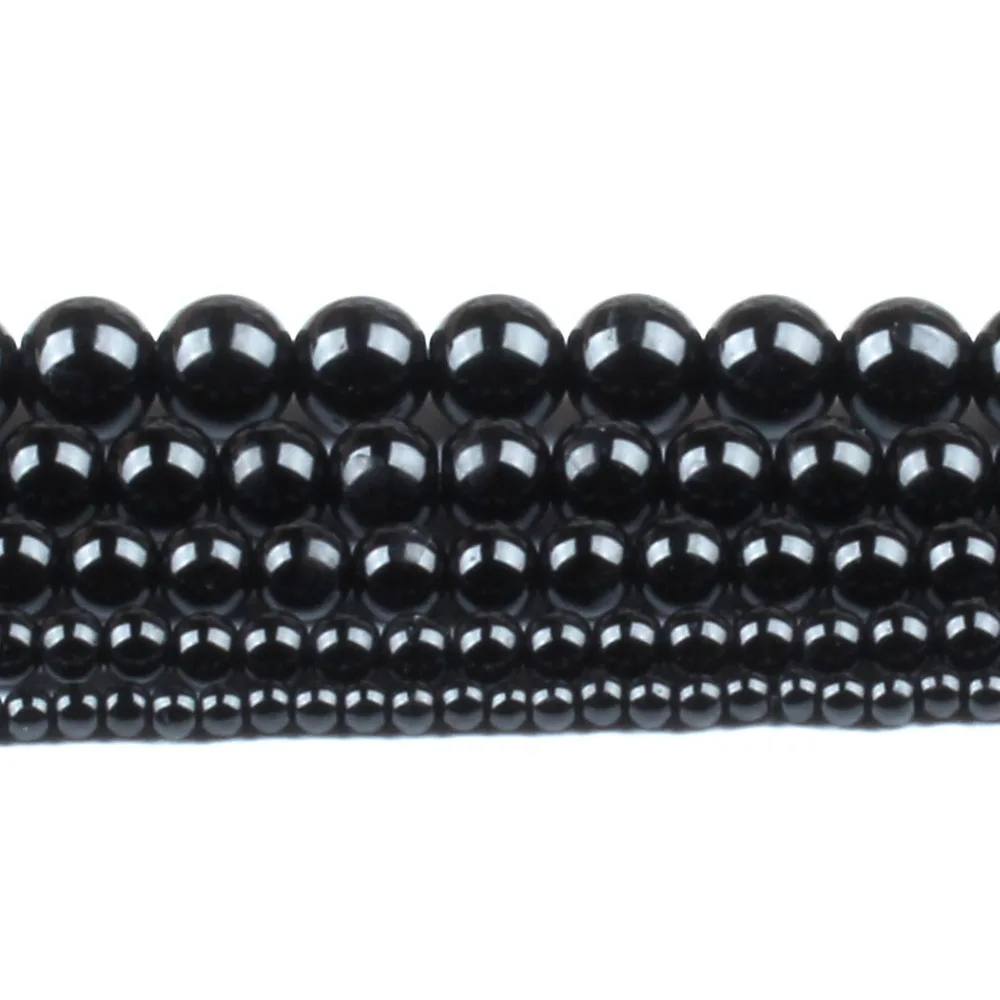 

4 6 8 10 12mm natural negro agata suelta perlas collar pulsera/collar/La joyeria que hace al por mayor