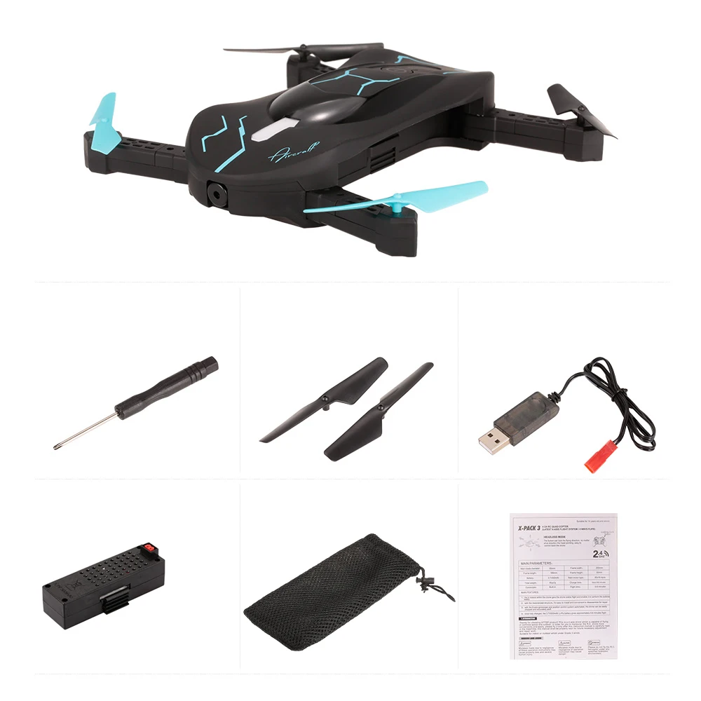 XT 3 Радиоуправляемый Дрон с камерой Wifi FPV складной Безголовый режим удержание
