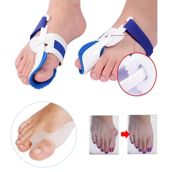

4Pcs=2Pair Comfortable Hallux Valgus Bunion Protector Toe Straightener Silicone Toe Separator Corrector Thumb Feet Care Adjuster