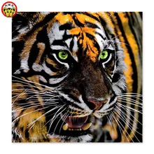 Diy Цифровая живопись декоративная Свирепый тигр животное король ресторан кафе бар