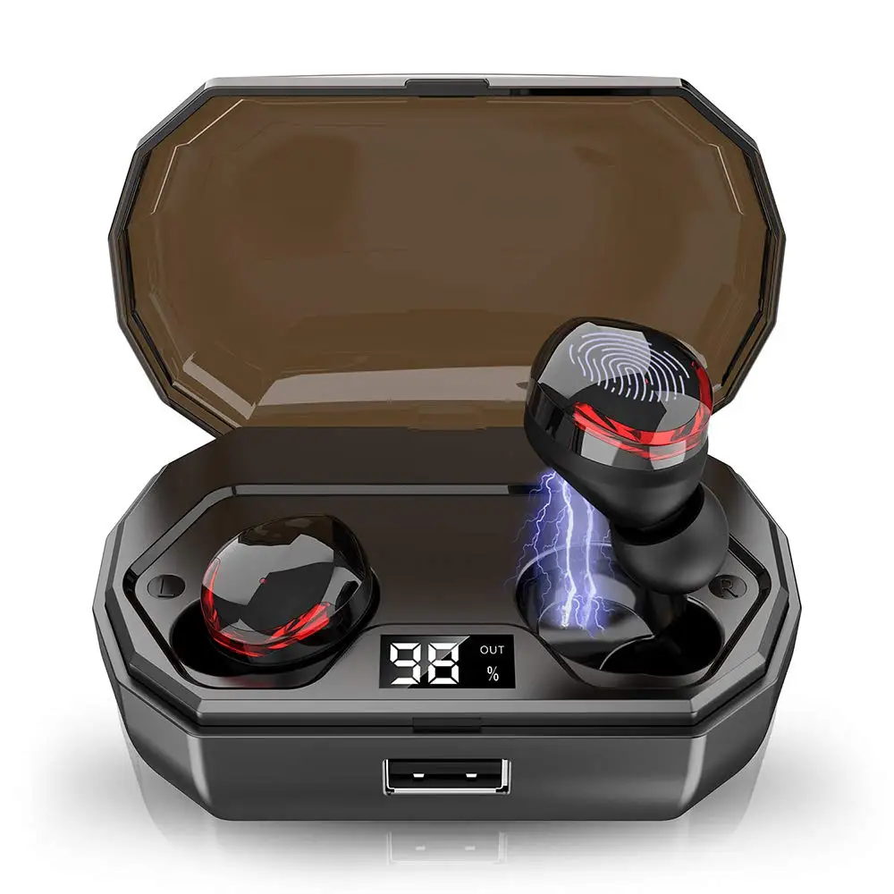 

Bluetooth 5.0 True Wireless Earphones IPX8 Waterproof Wireless Earbuds Stereo Power LCD display Bluetooth Earphones for phone