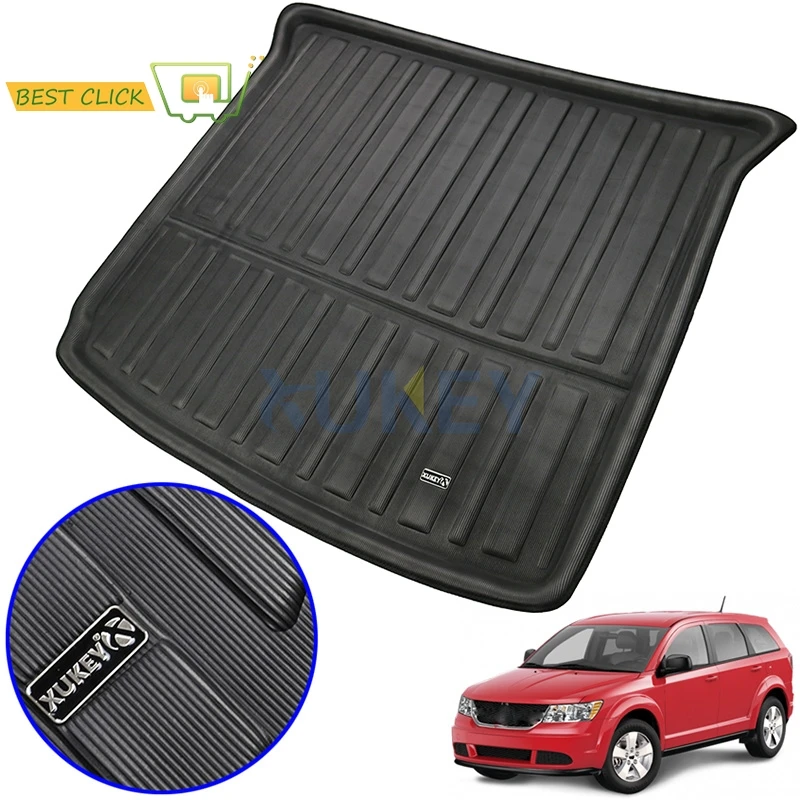 

Tailored Boot Liner Rear Trunk Cargo Mat Floor Tray Mats Carpet Protector For Dodge Journey For Fiat Freemont 7-Seat 2009-2018