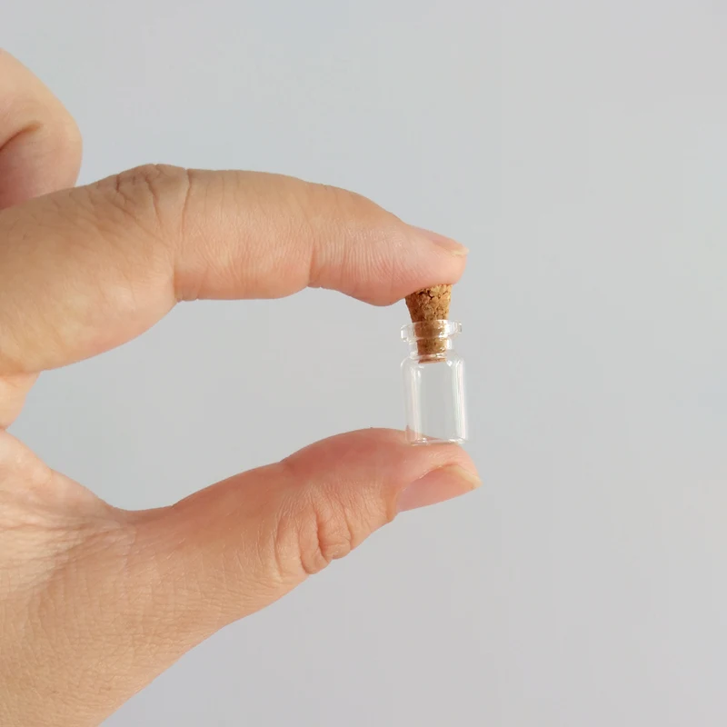 

100pcs/lot 0.5ml mini glass bottle with cork 10*18mm cork stopper wishing glass bottle Home Decoration crafts bottle