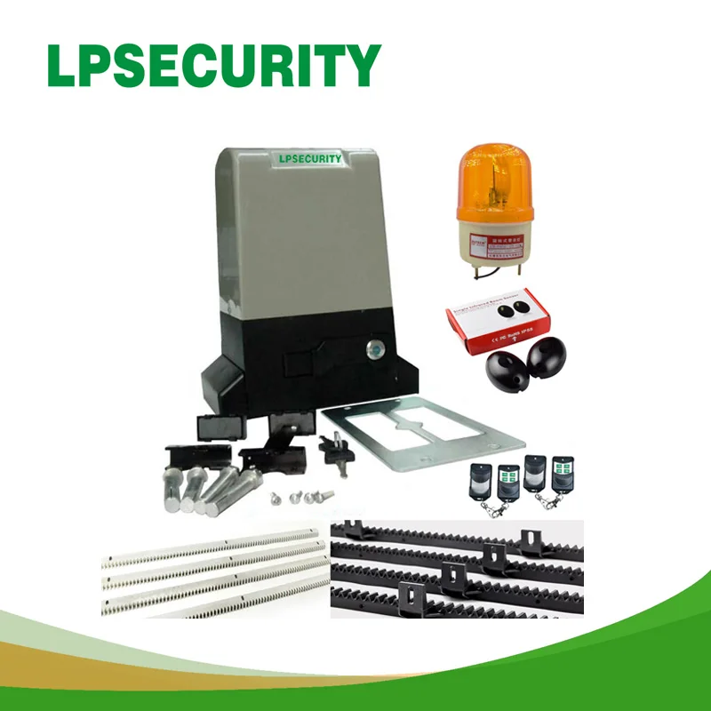 1200kg 800kg automatic electrical sliding gate opener motor engine with 5m rack button photocell wireless keypad