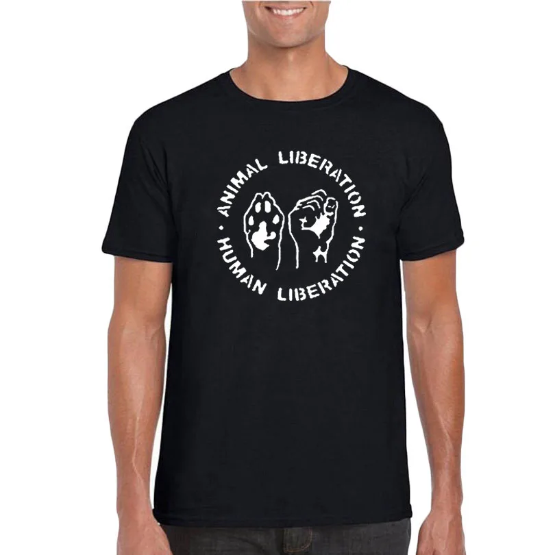ANIMAL RIGHTS Tshirt Animal Human Liberation T Shirt Vegan Harajuku