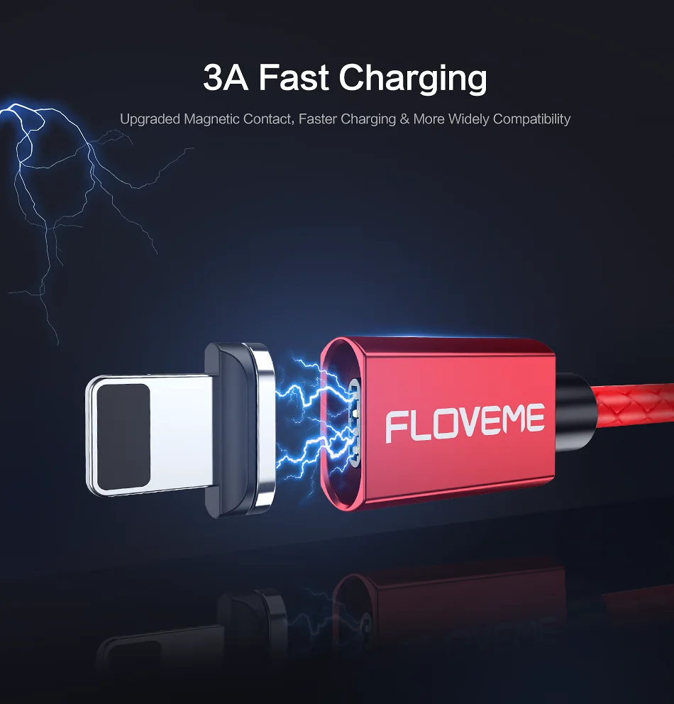 FLOVEME 3A Магнитный usb type-C кабель для iPhone 7/8/XR/XS Micro USB кабель Быстрая зарядка зарядное устройство кабель для samsung Xiaomi huawei