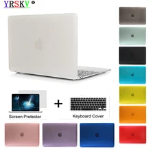Кристальный \ матовый чехол для Apple Macbook Air Pro retina 11 12 13 15 дюймов сумка для ноутбука, для нового Mac book Air Pro 13,3 чехол A1932+ подарок