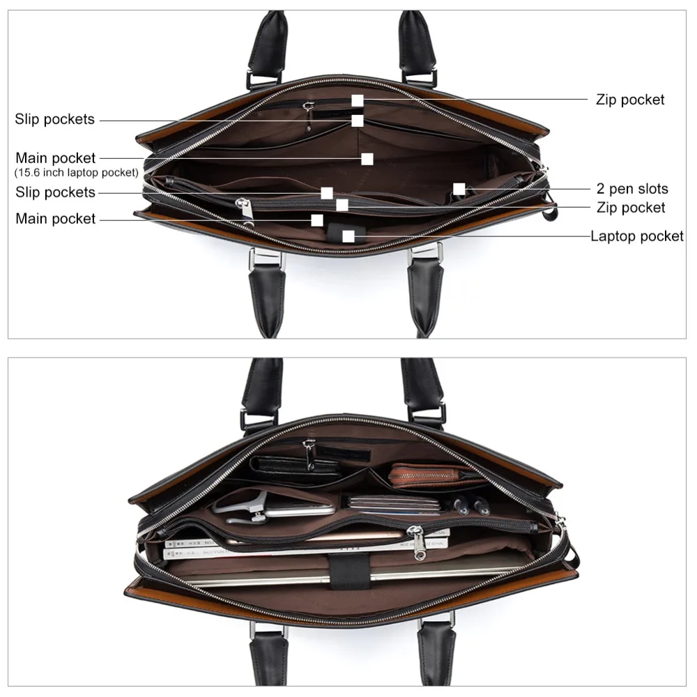 Bostanten, мужской портфель, деловая сумка, мужской портфель из натуральной кожи, 16,5 Дюймов, для ноутбука, мужская сумка через плечо, сумка-тоут, сумка
