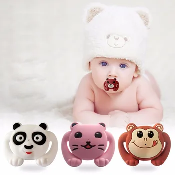 

OOTDTY Baby Soother Silicone Pacifier Funny Cartoon Nipple Orthodontic Infants Newborn