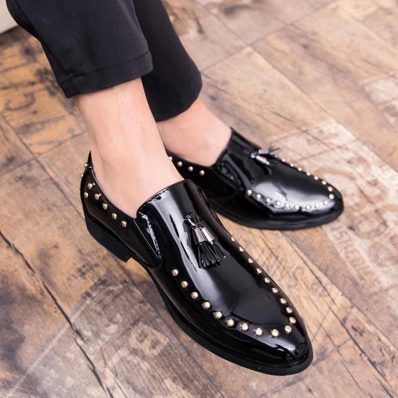 

CIMIM Brand Big Size 12 Leather Shoes Men Office Formal Shoes Party Wedding Shoes Men Business Shoe Pointed Toe Black