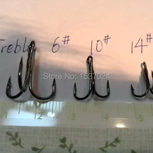 Тройные рыболовные Крючки 6#10#12# смешанный заказ 150 шт