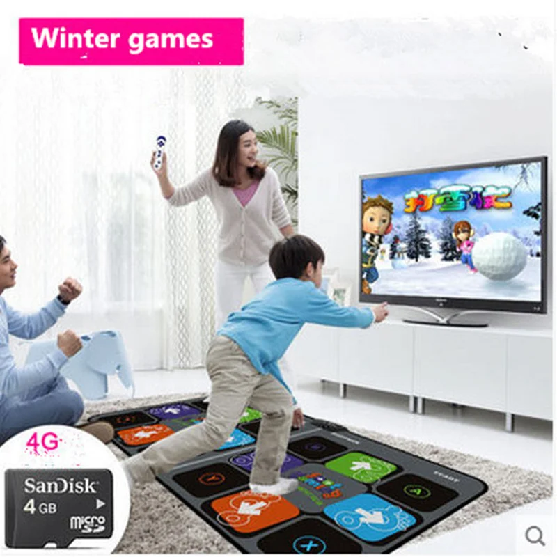 Camera Support Double Dance Mat Pad for Tv Usb Computer Step Game Rug dual User 11mm with two handle