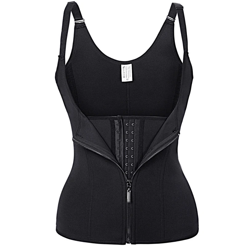 Женское корректирующее белье с поддержкой талии, тренировочный корсет, корректирующий пояс, пояс для похудения, бодибилдинг, S-4XL - Цвет: Черный